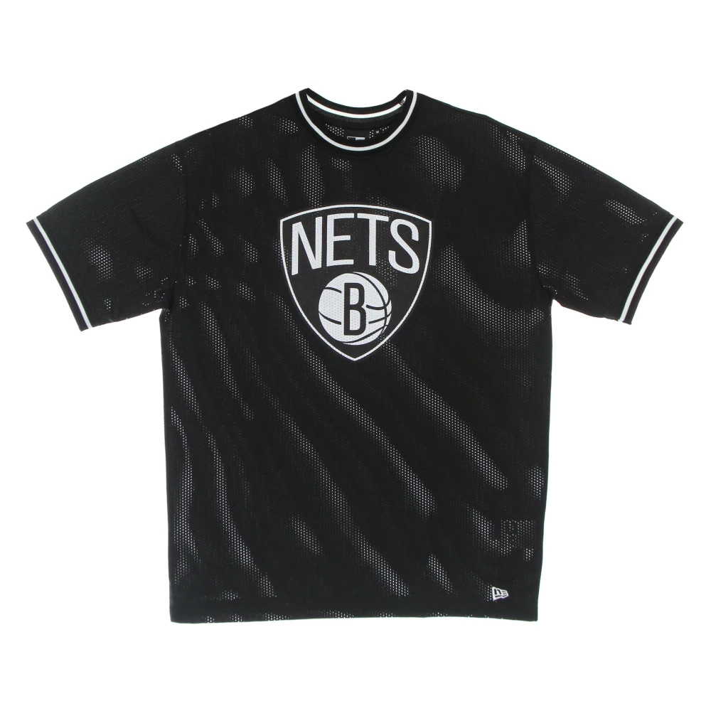 New Era Men's Black Training, S, Nba Team Logo Mesh Tee