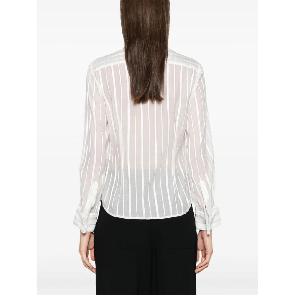Remain Birger Christensen Elegant French Cuff Fitted Shirt White Dames