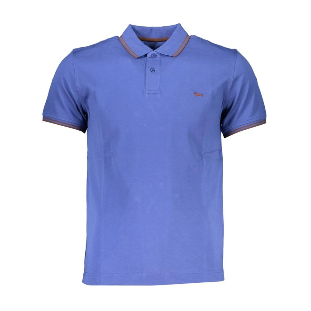 Harmont & Blaine Zomer Polo Shirt met Contrastdetails Blue Heren