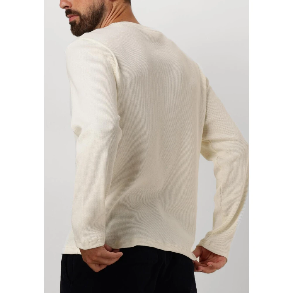 Anerkjendt Heren Waffle Tee Polo T-shirts Beige Heren