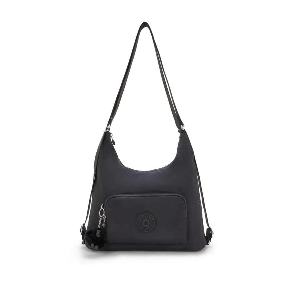 Kipling Omkeerbare Schoudertas Rugzak Stijlvol Black Dames