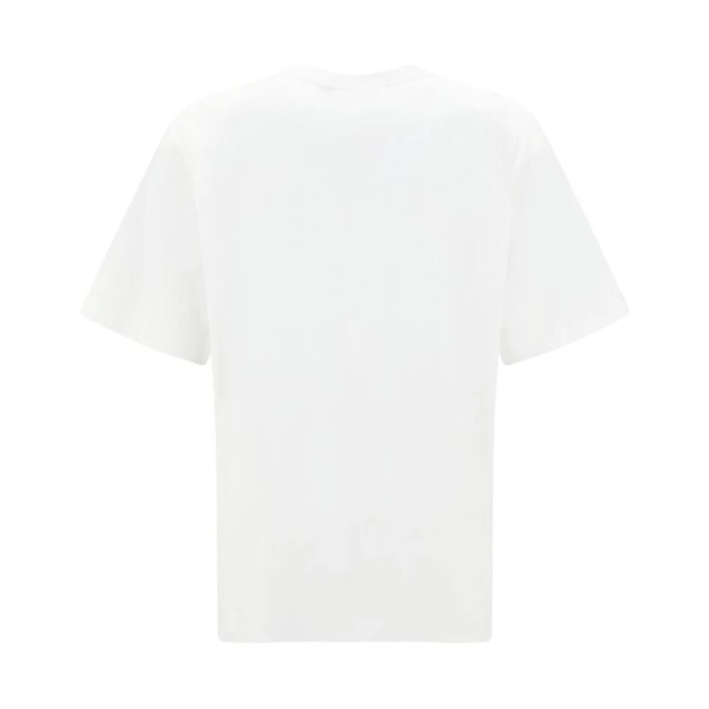 Dolce & Gabbana Iconisch katoenen T-shirt met Maxi-logo White Heren