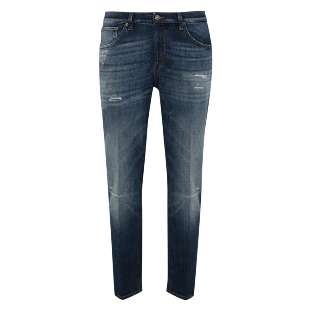 Dondup Blauwe Denim 5-Pocket Lage Taille Jeans Blue Heren