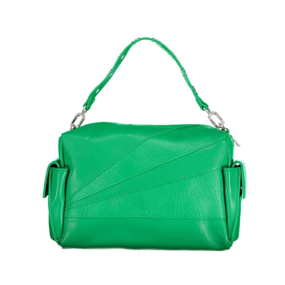 Desigual Groene Handtas met Afneembare Schouderband en Meerdere Zakken Green Dames