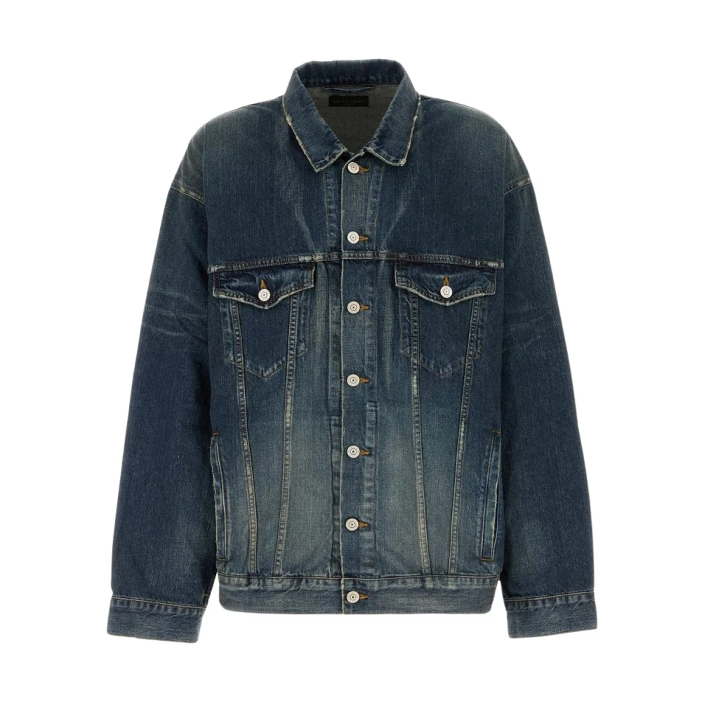 Balenciaga Blue Denim Jackets, Male, M, Classic Fit Denim Jacket