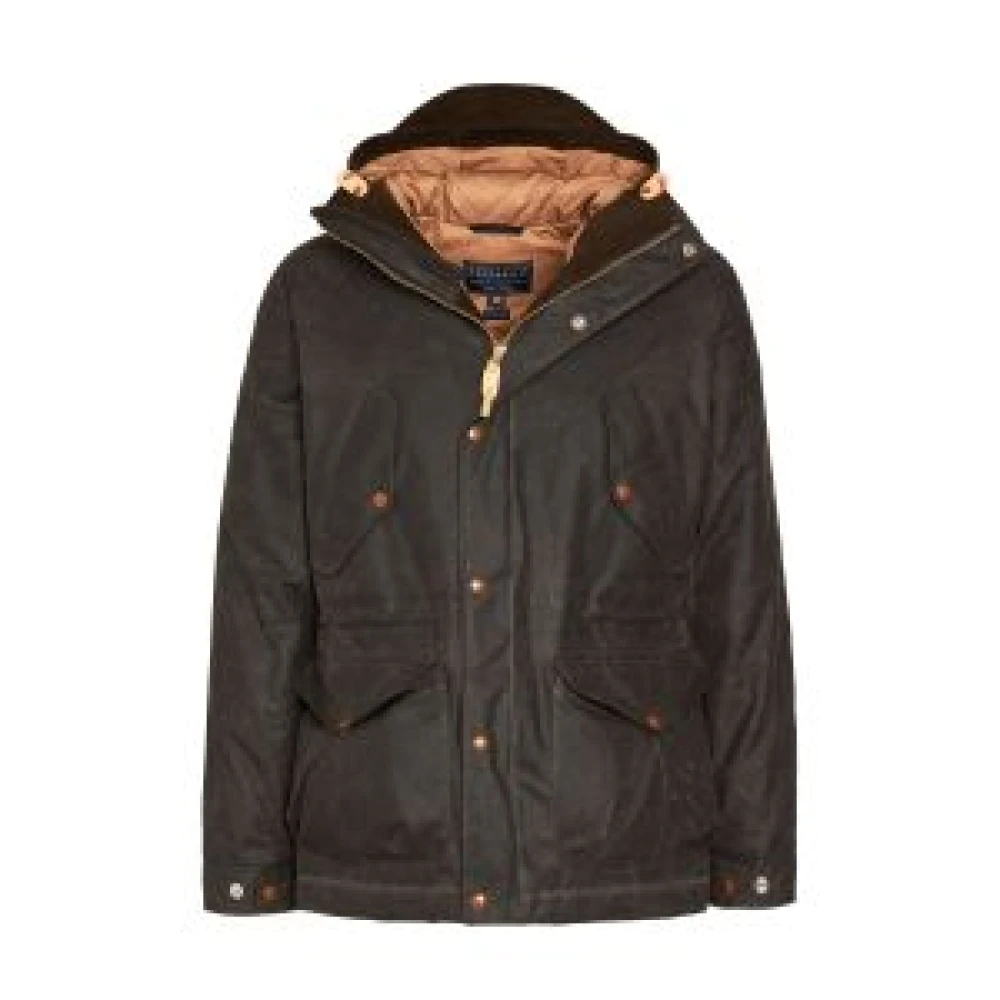 Manifattura Ceccarelli Casentino Green Camel Fisherman Parka Black Dames
