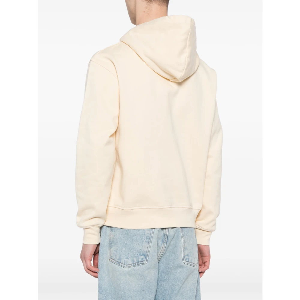 Jacquemus Geborduurd Logo Sweatshirt in Lichtgeel Beige Heren