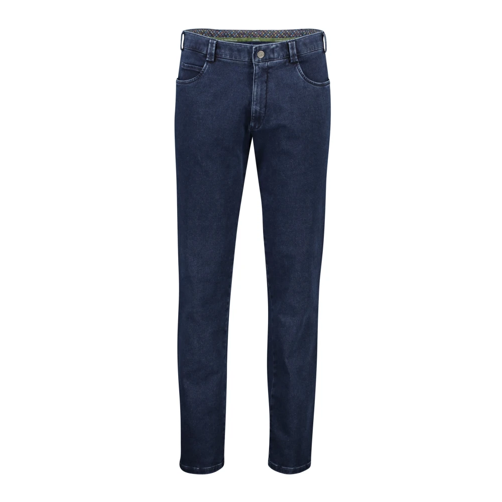 Meyer Donkerblauwe Dubai 5-Pocket Jeans Blue Heren