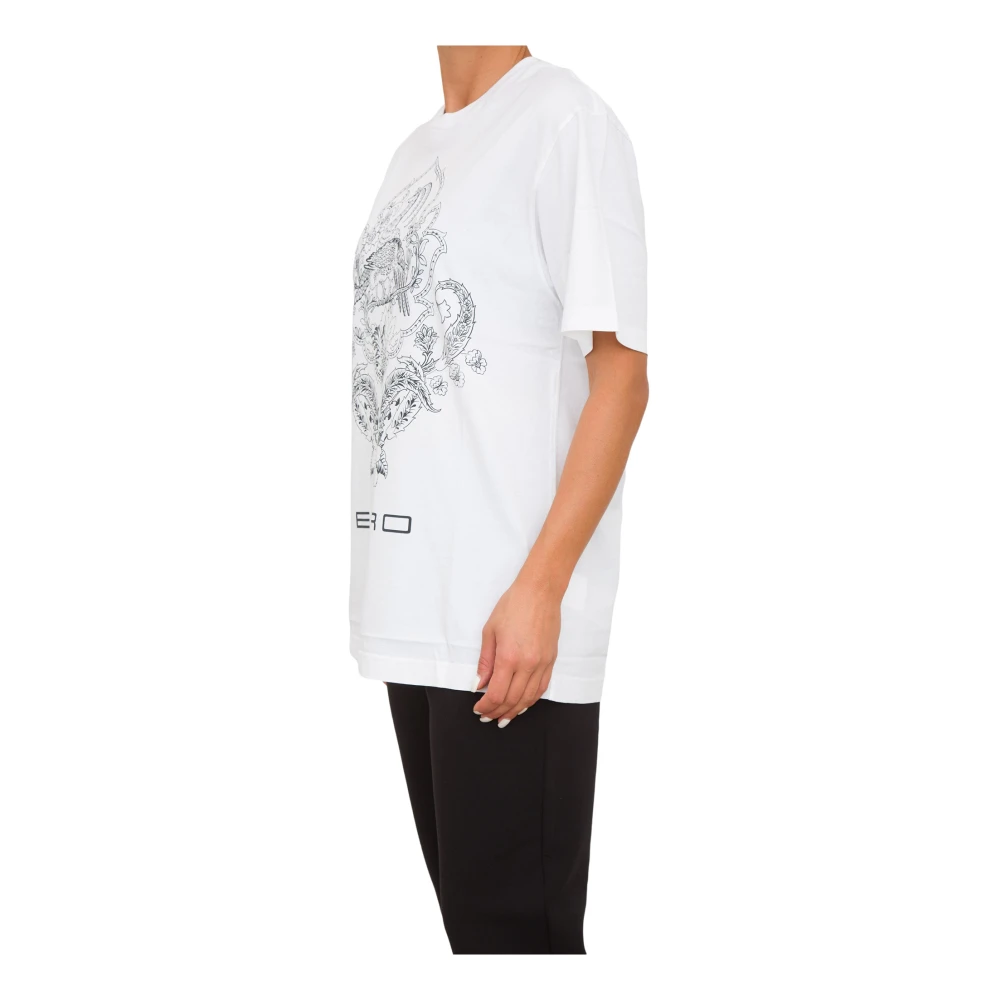 ETRO Cut & Sew T-shirt voor vrouwen in wit White Dames