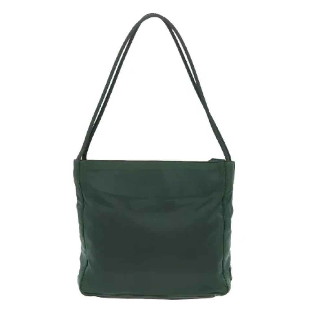Prada Vintage Pre-owned Nylon prada-bags Green Dames