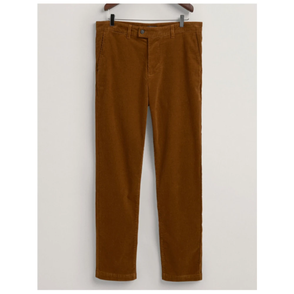 Gant Corduroy Chino Broek Brown Heren