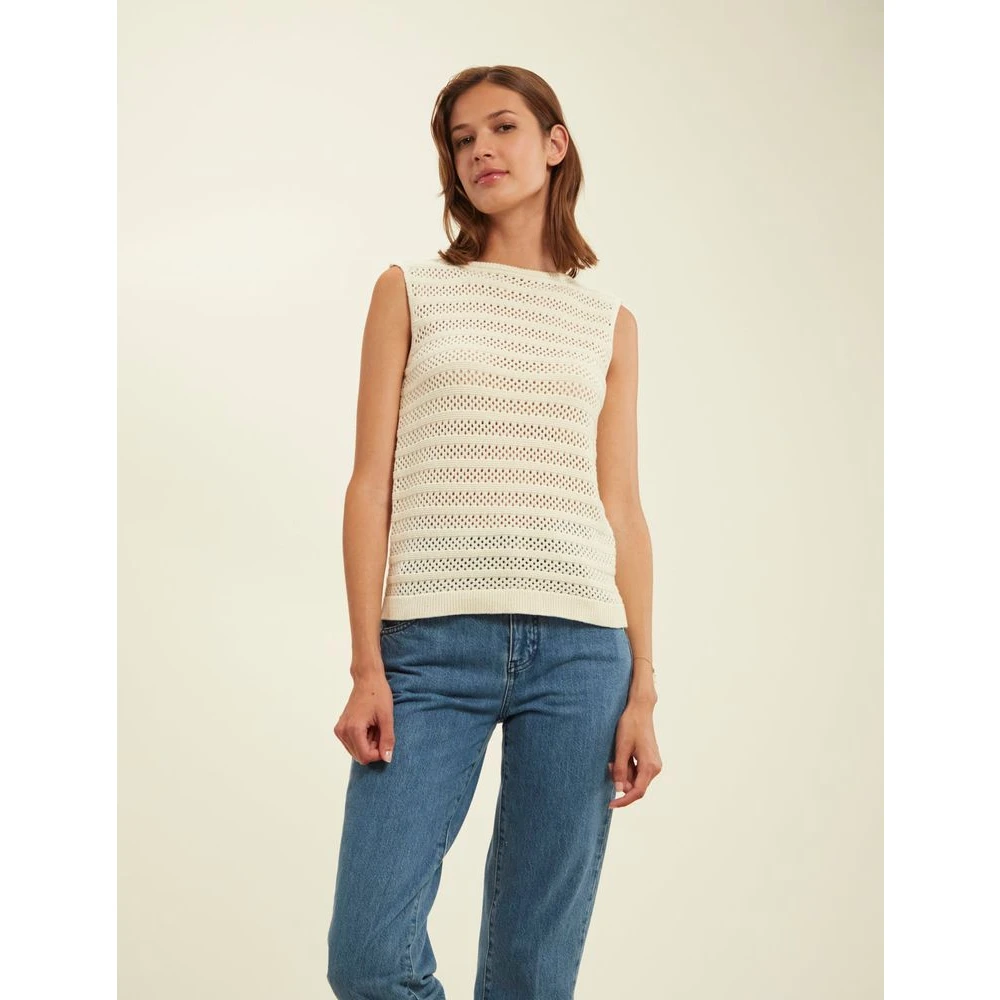 Ines De La Fressange Paris Gele Gehaakte Tanktop Yellow Dames