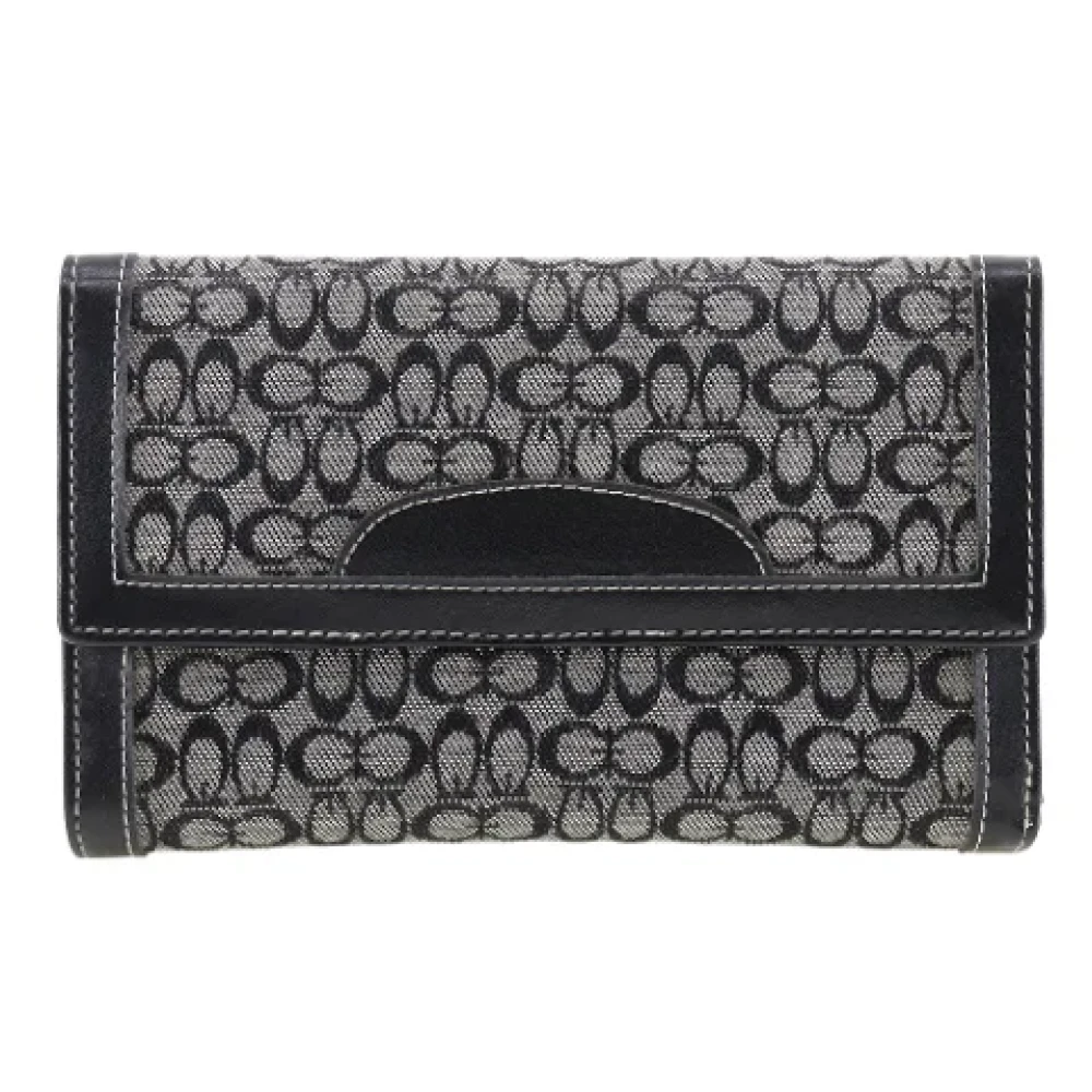 Coach Pre-owned Canvas wallets Blue Dames