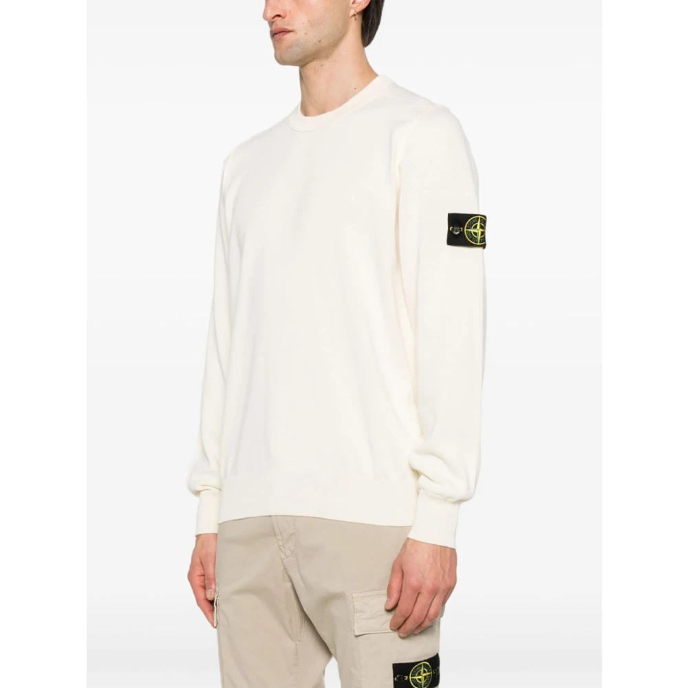 Stone Island Witte Sweater Casual Stijl White Heren