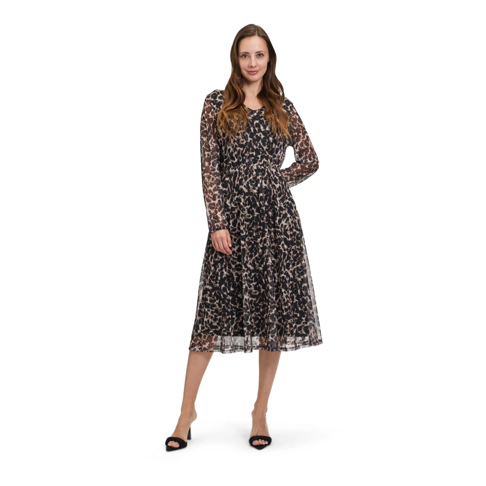 Betty & Co Midi jurk met V-hals Multicolor Dames