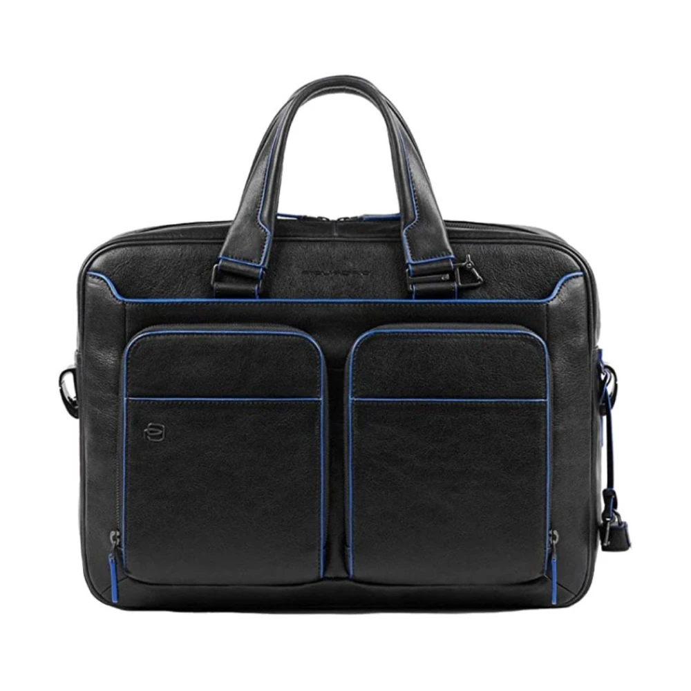 Piquadro Men's Black Laptop Bags & Cases, One Size, Slim Docut Bag With Ipad Pocket