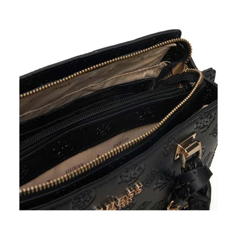 Guess Luxe Satchel Handtassen Black Dames