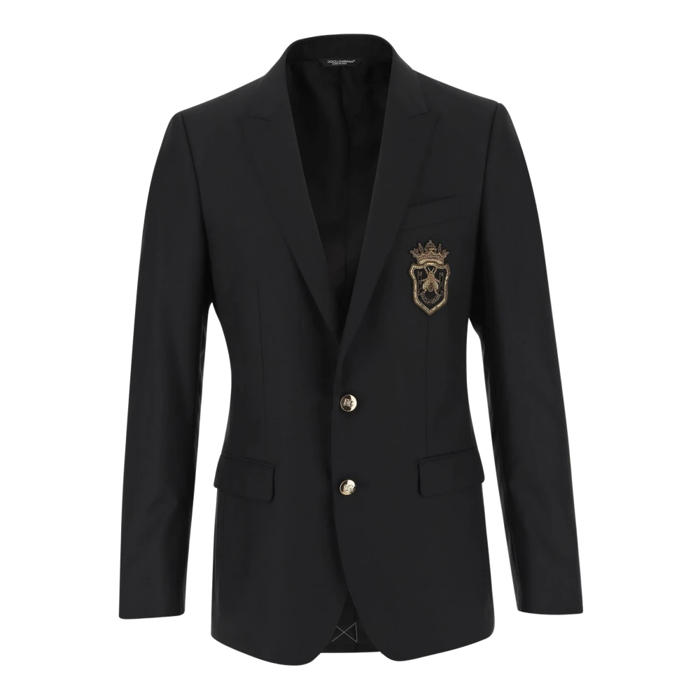 Dolce & Gabbana Luxe Zwarte Jas Buitenkleding Black Heren