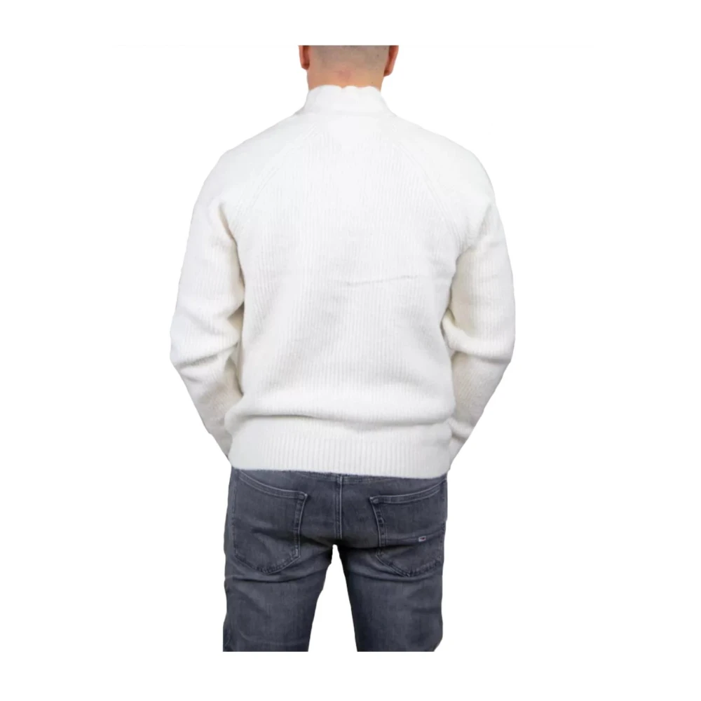 Tommy Hilfiger Veelzijdige Gebreide Trui met Rits White Heren