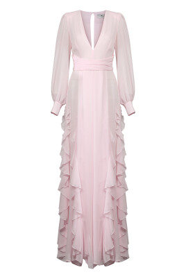 robe-en-georgette-a-volants-avec-epaulettes-rembourrees