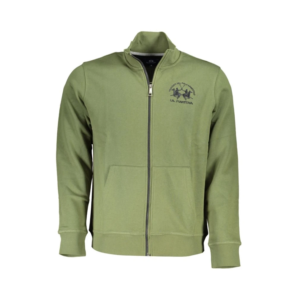 LA MARTINA Groen Fleece Rits Sweatshirt Green Heren