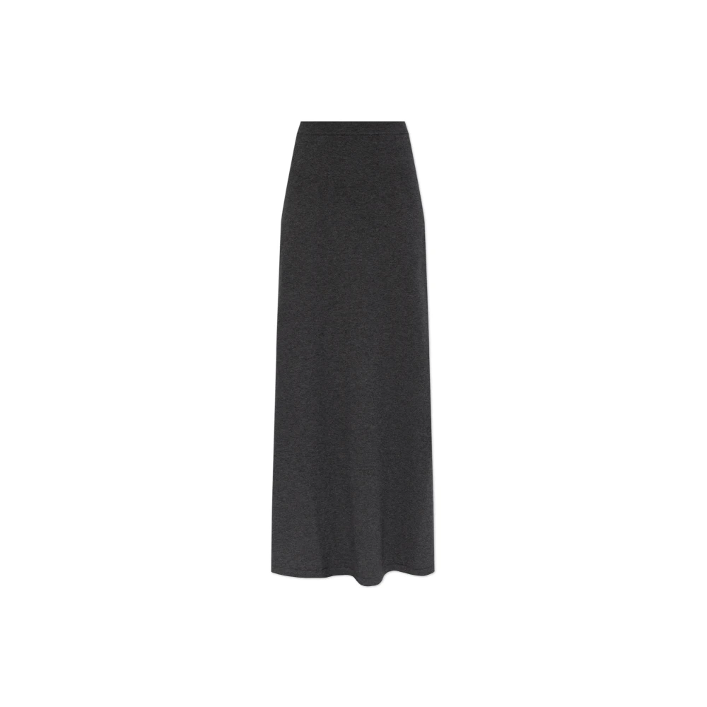 Balenciaga Kvinno Grå Kjolar Dam, S, Wool Maxi Skirt