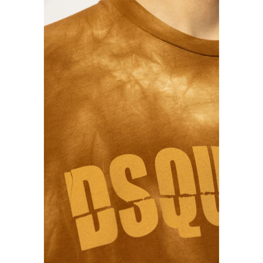 Dsquared2 T-shirt met logo Brown Heren