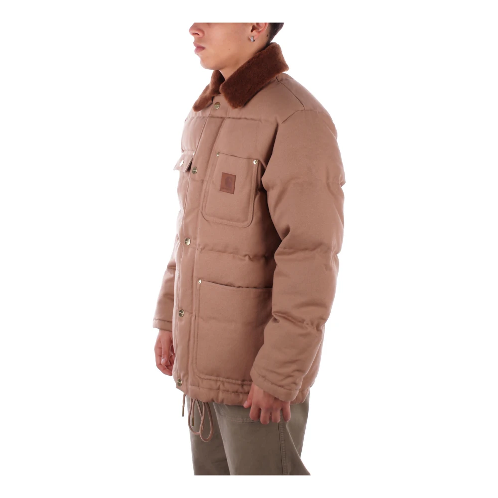 Carhartt WIP Voor Logo Ritsjas met Zakken Brown Heren