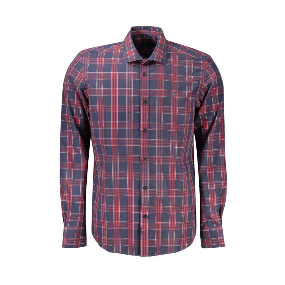 North Sails Blauw Katoenen Overhemd voor Mannen Multicolor Heren