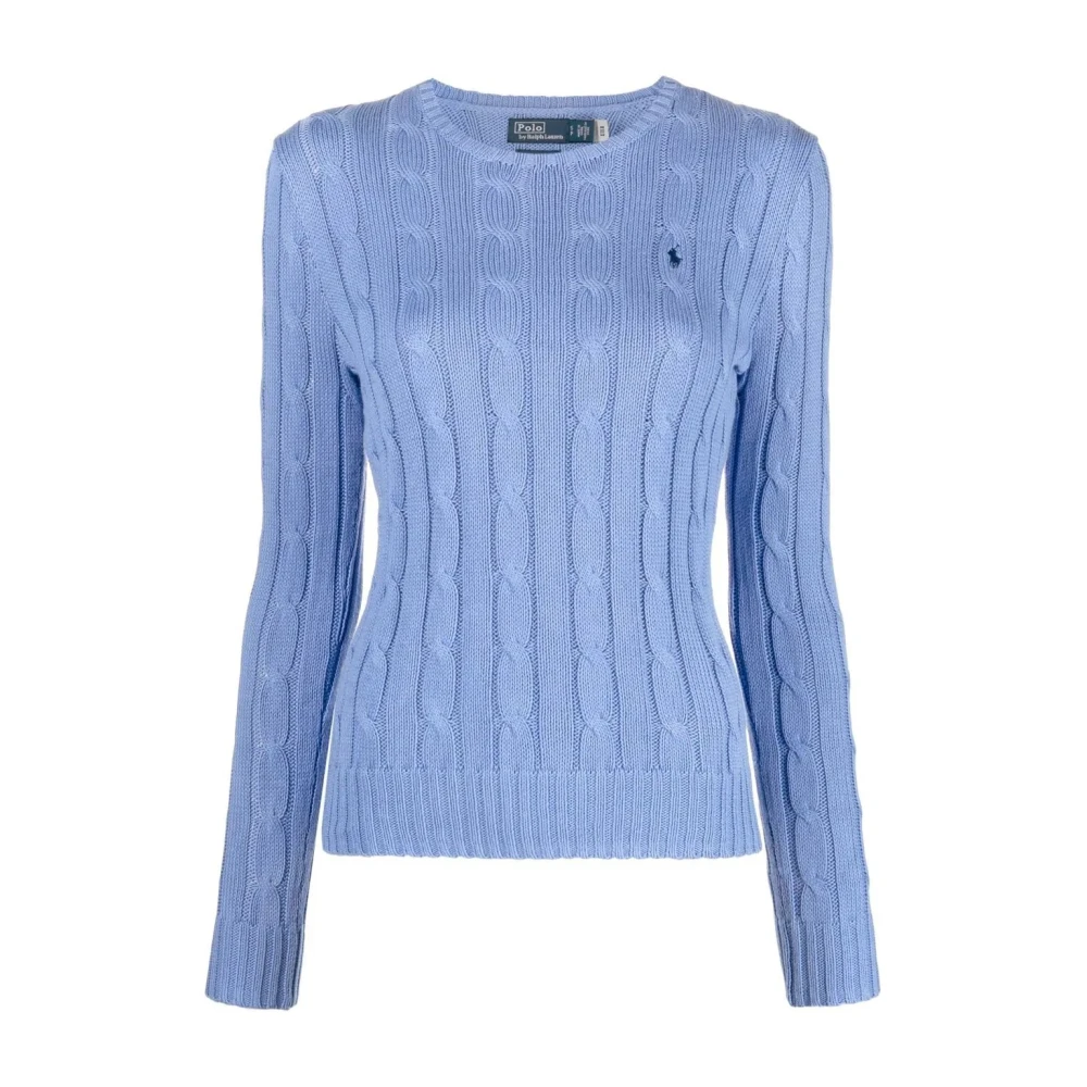 Polo Ralph Lauren Blå Stickat Julianna Långärmad Pullover
