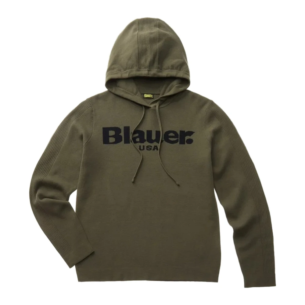 Blauer Elegant Stickad Topp Green, Herr