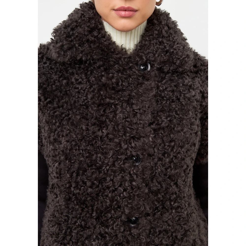 Cesare Gaspari Faux Fur & Shearling Jackets Brown Dames