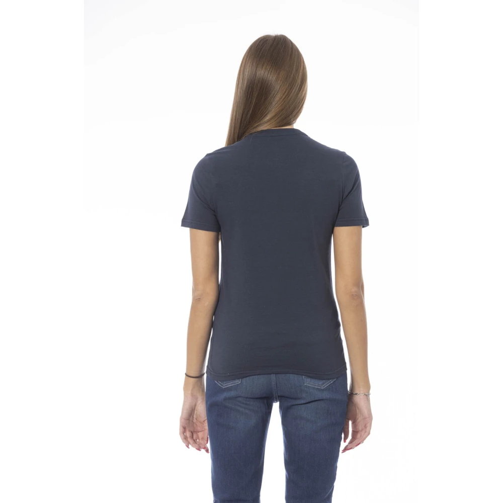 Baldinini Trendy T-shirt met voorprint Blue Dames