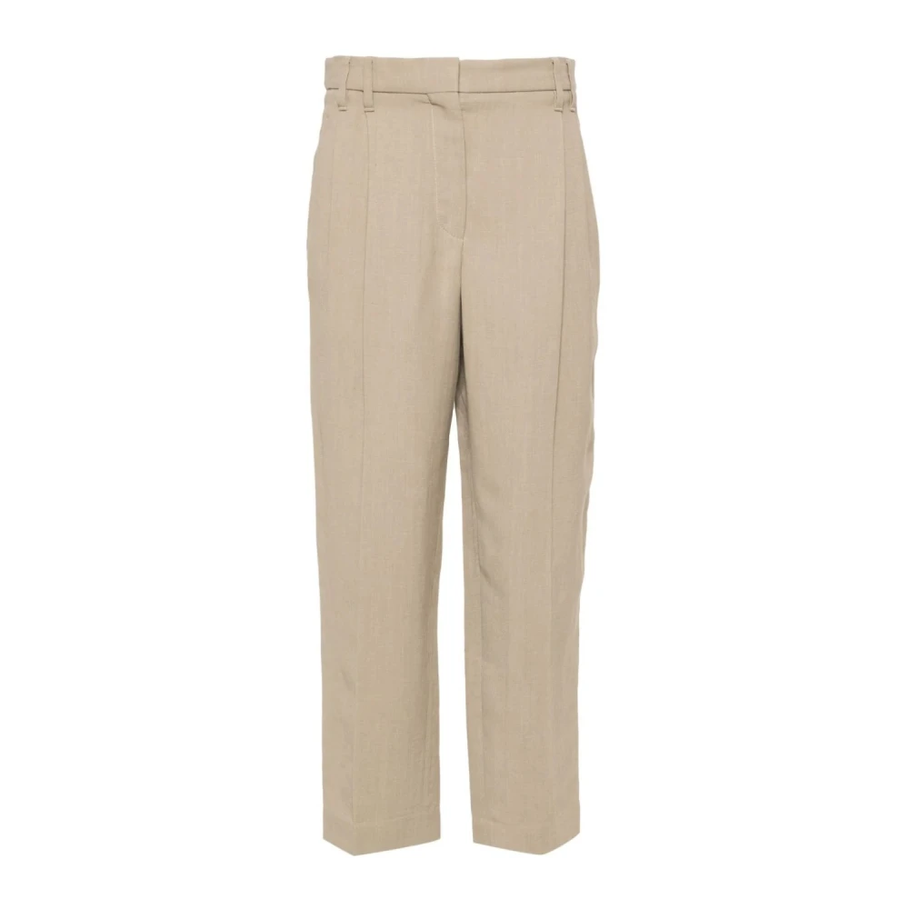 Brunello Cucinelli Women's Beige Stylish Trousers