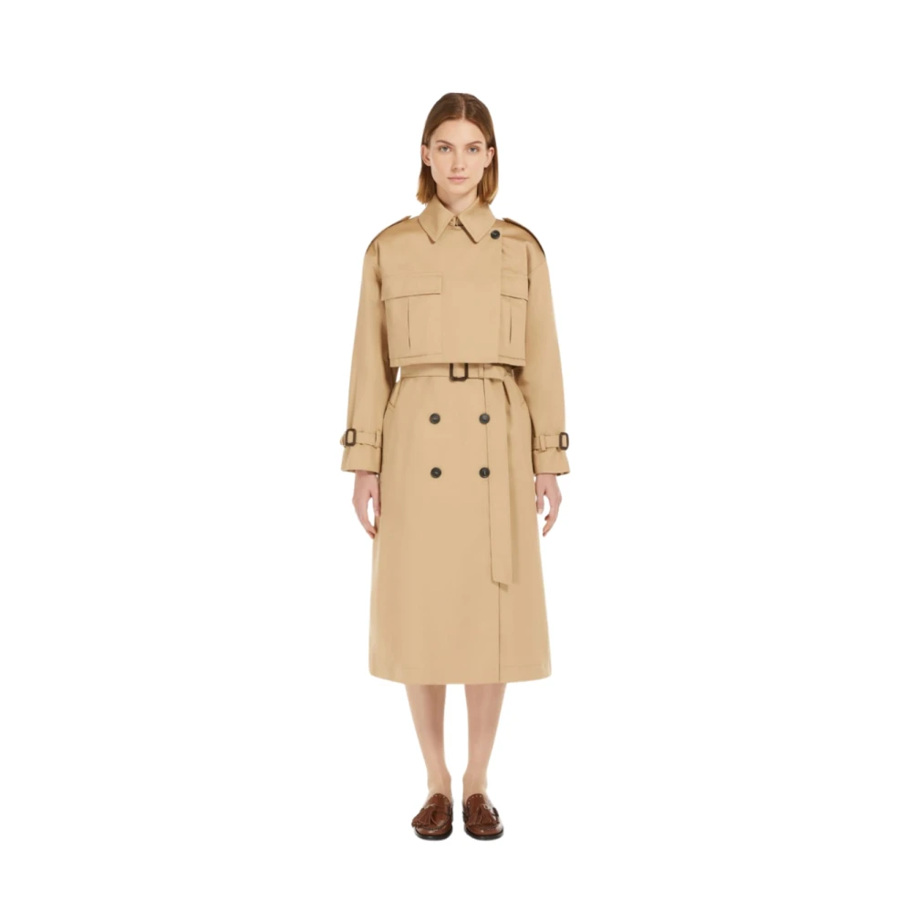 Max Mara Beige Katoenen Trench Vivetta Jas Beige Dames
