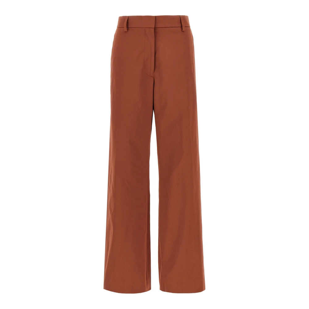 Dries Van Noten Red Wide Trousers, Female, Xs, Paxy Satin Trousers