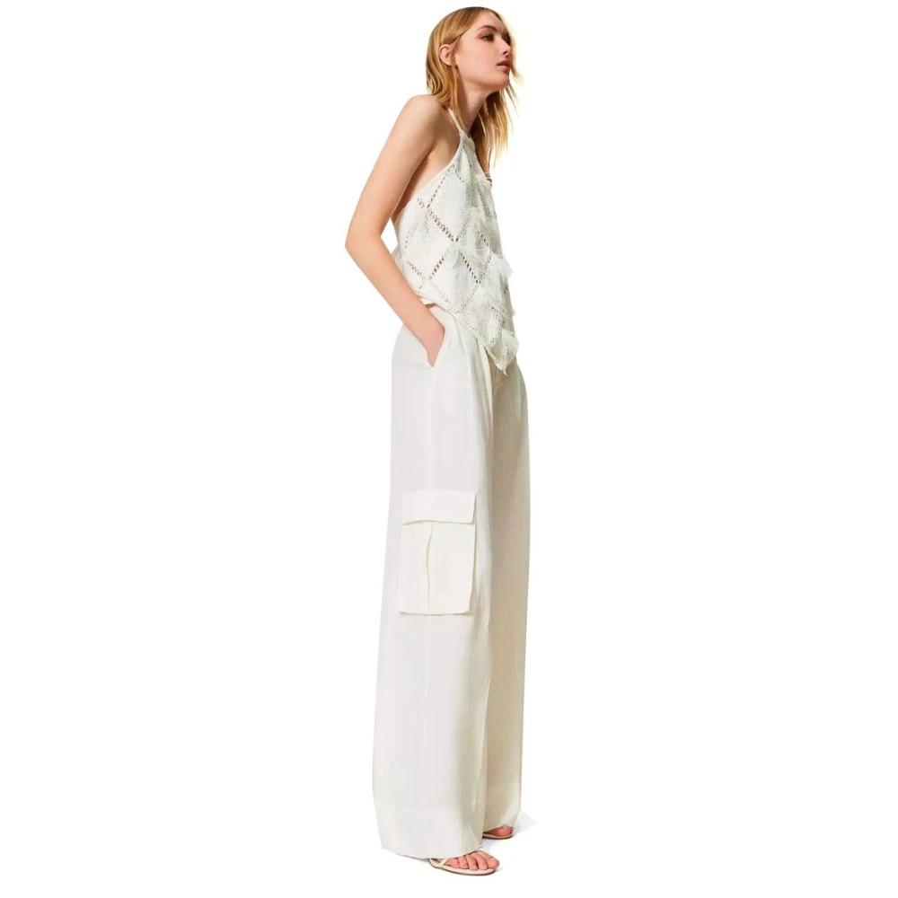 Twinset Wide Trousers Beige Dames