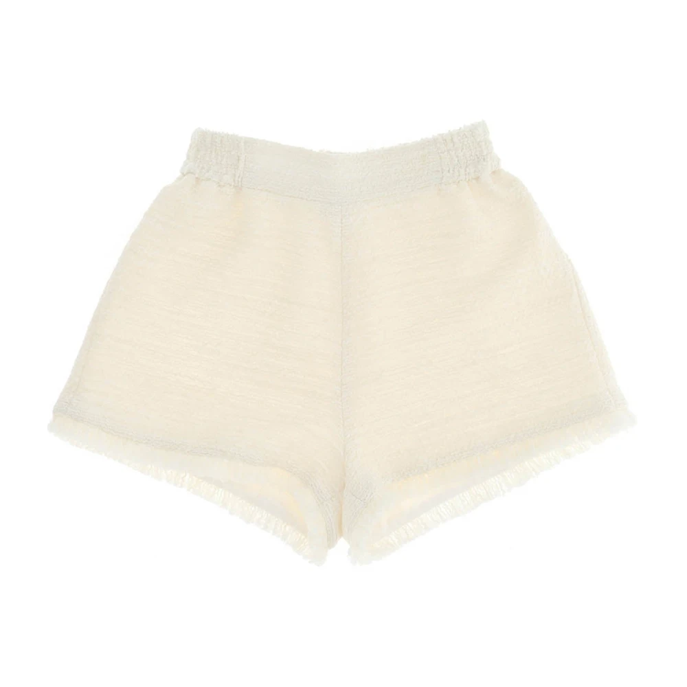 Monnalisa Girls White Shorts, 15 Y, Bouclé Shorts