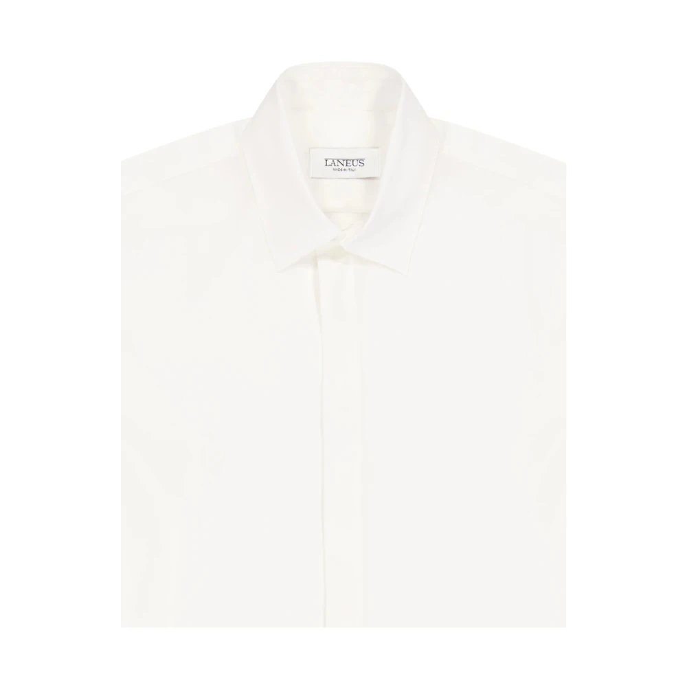 Laneus Crème Witte Button-Up Overhemd White Heren