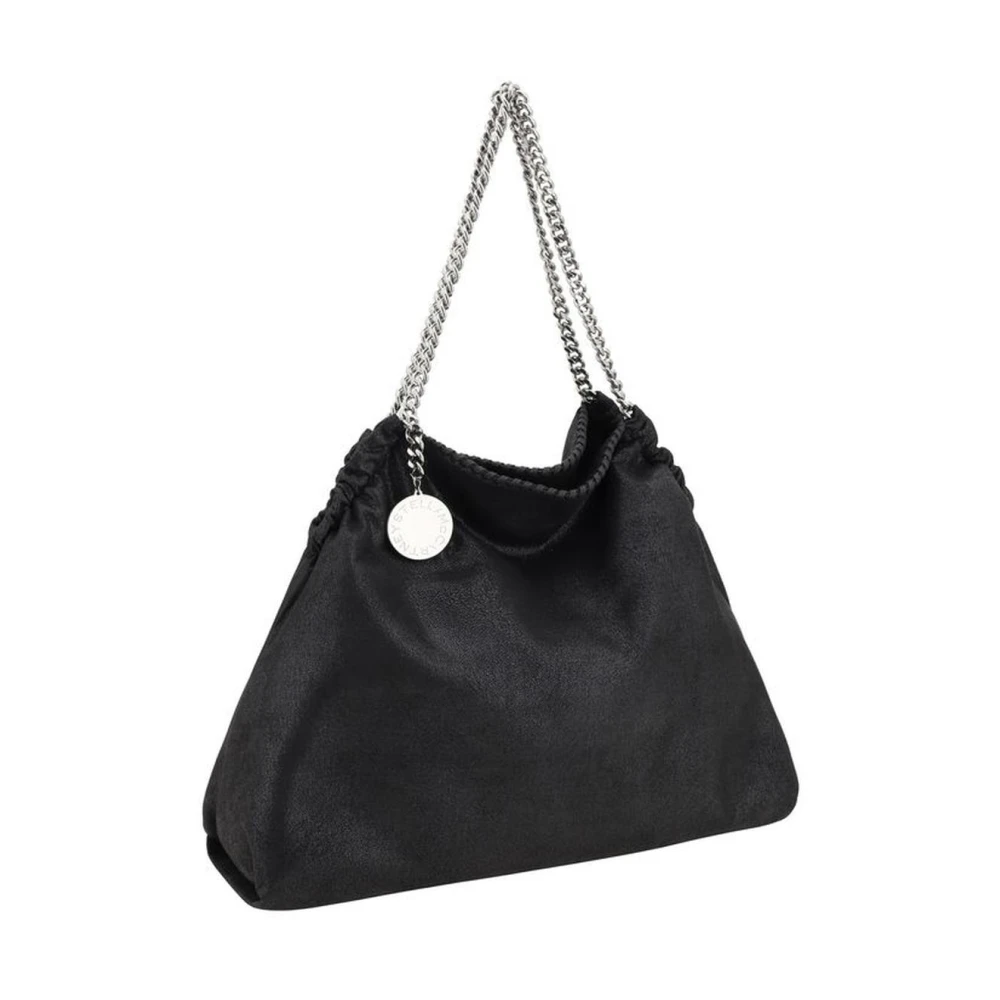 Stella Mccartney Schoudertas met kettinghandvat en magnetische sluiting Black Dames