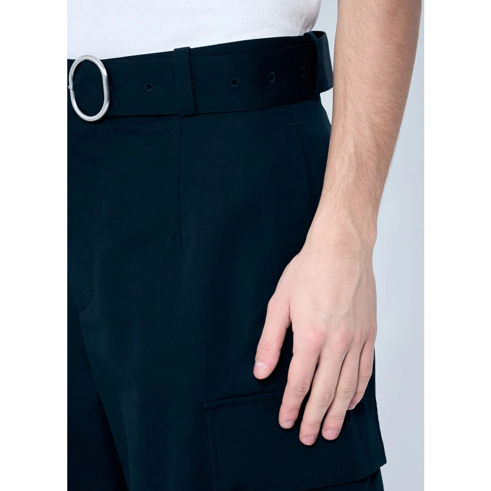 Jil Sander Cargo Broek met Afneembare Riem Black Heren