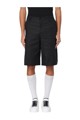 black-linen-casual-shorts