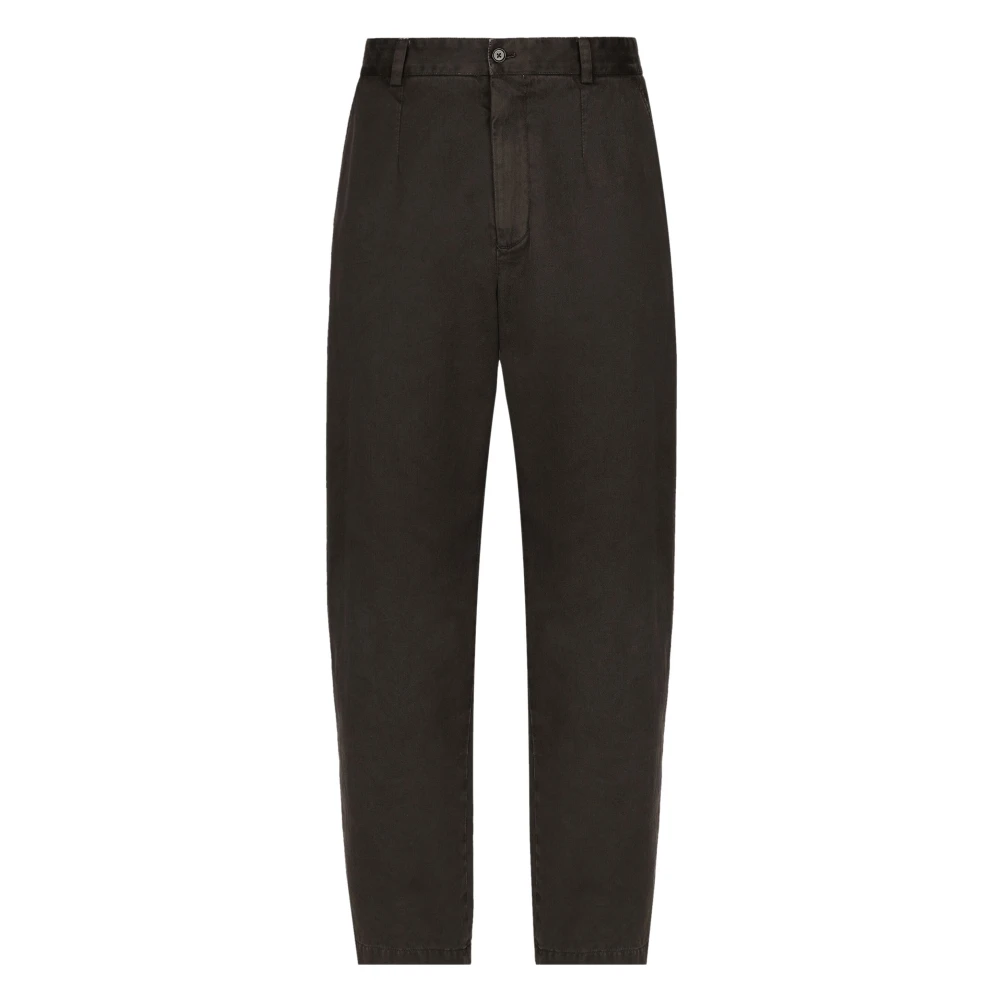 Dolce & Gabbana Bruin Grijs Broek Brown Heren