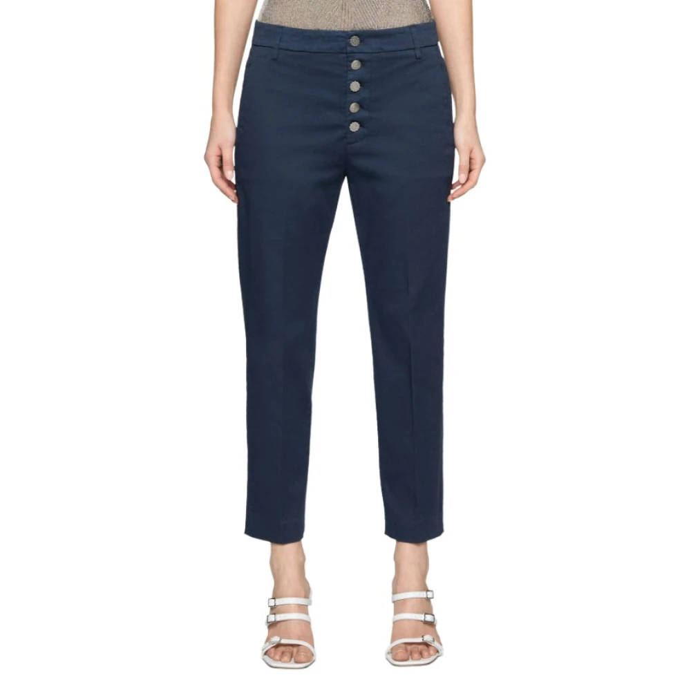 Dondup Women's Blue Cropped Trousers, W29, Pantalone Nima Trousers