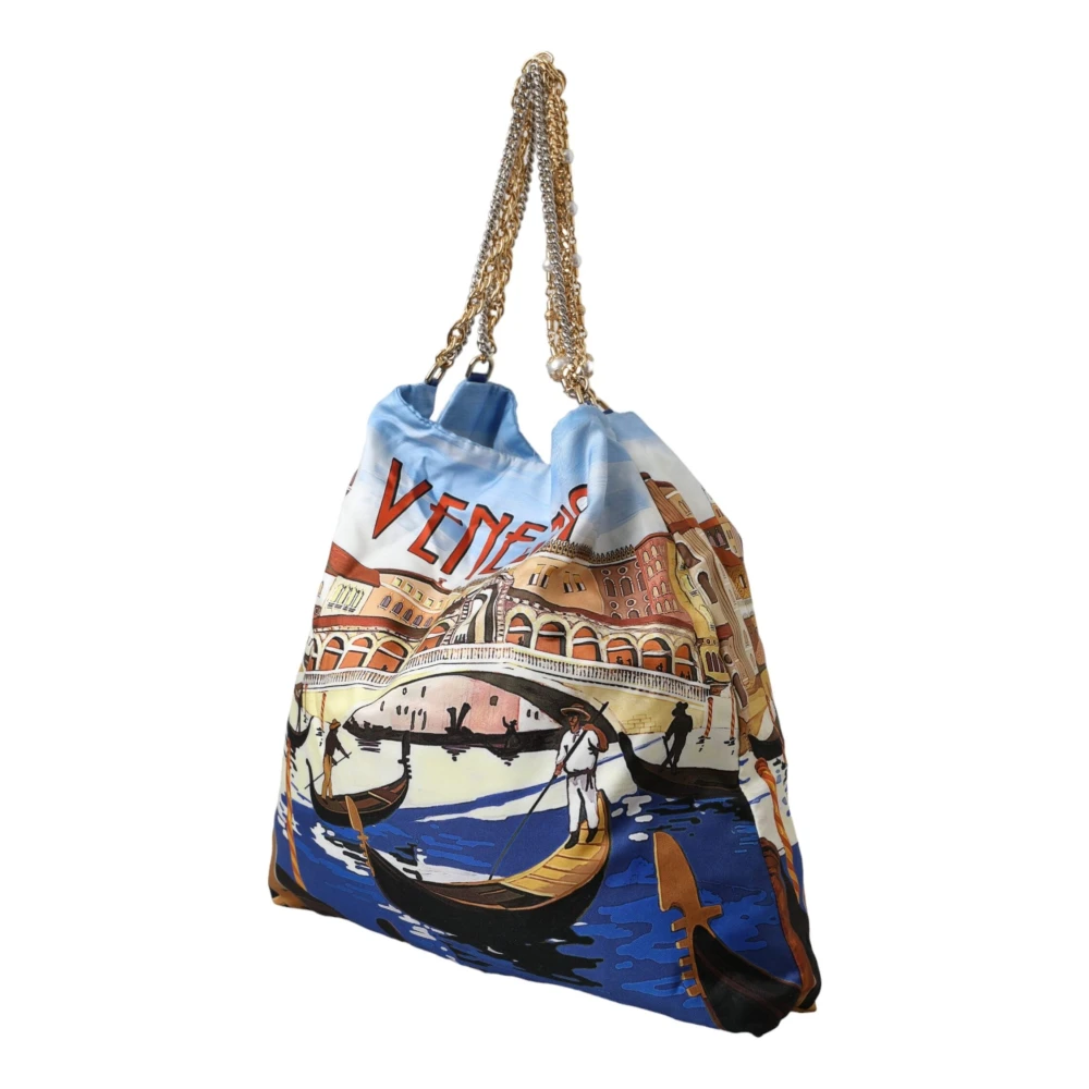 Dolce & Gabbana Multicolor Canvas Shopping Tote Tas Multicolor Dames