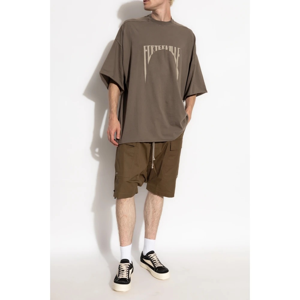 Rick Owens Oversized T-shirt Brown Heren