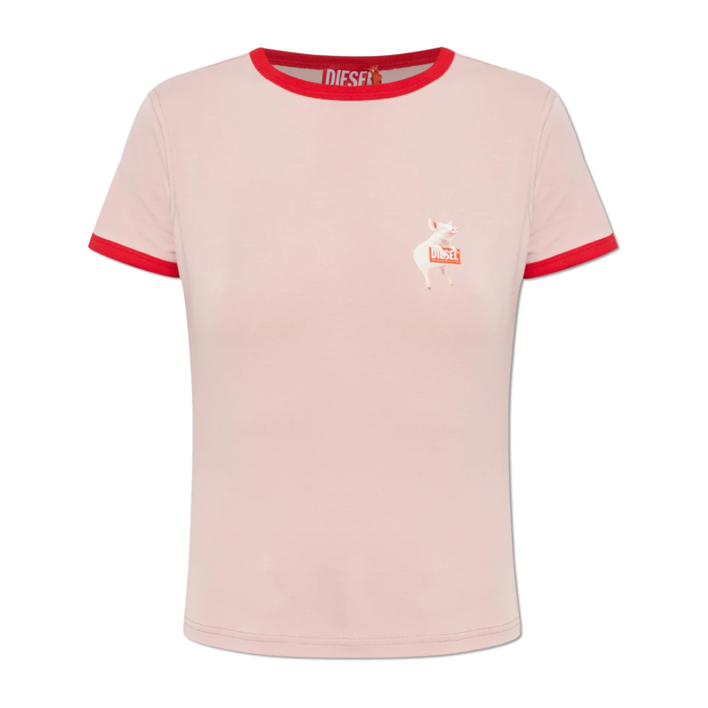 Diesel Donna Rosa Top, Xl, New,