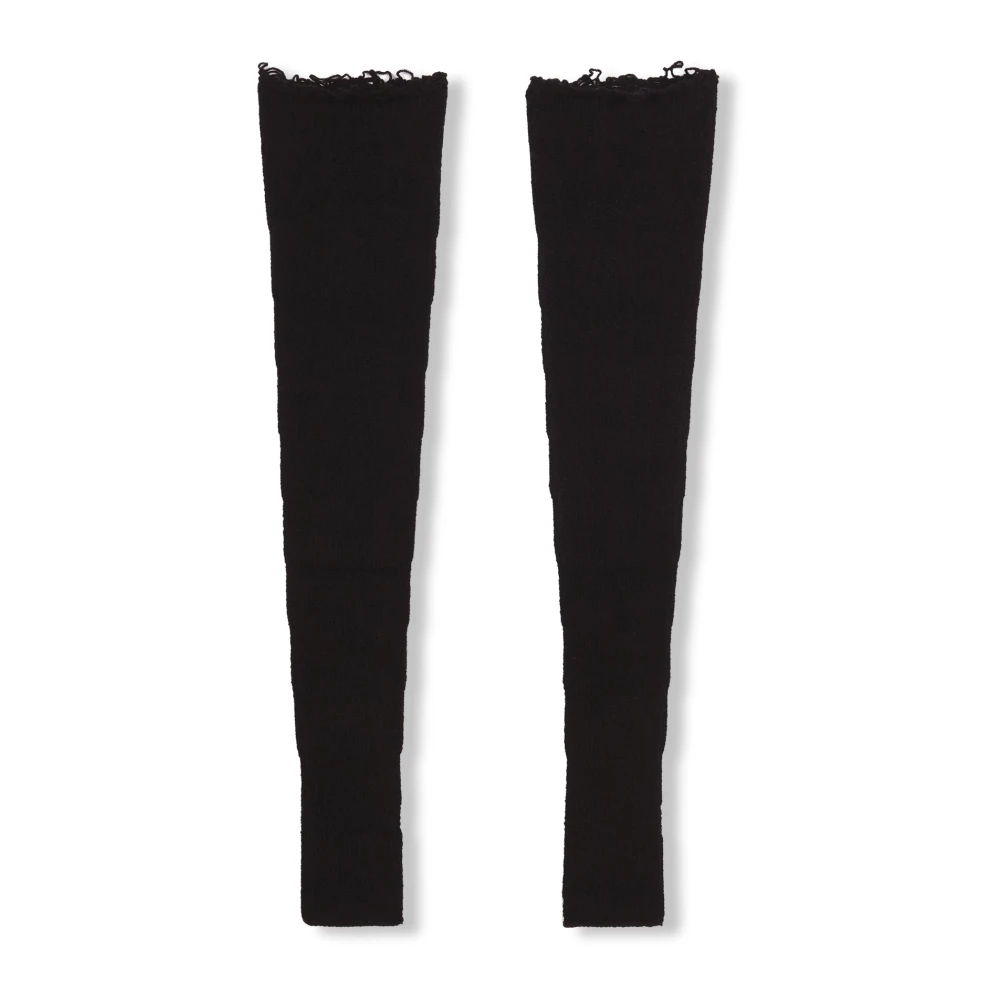 Cortana Sneeuw lange wol en zwarte kasjmier armwarmers Black Dames