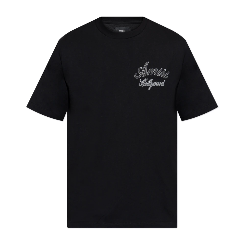 Amiri Black T-Shirts, Male, 2XL, T-Shirt With Logo
