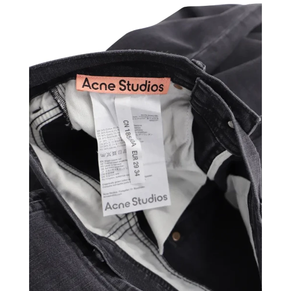 Acne Studios Pre-owned Cotton jeans Black Dames